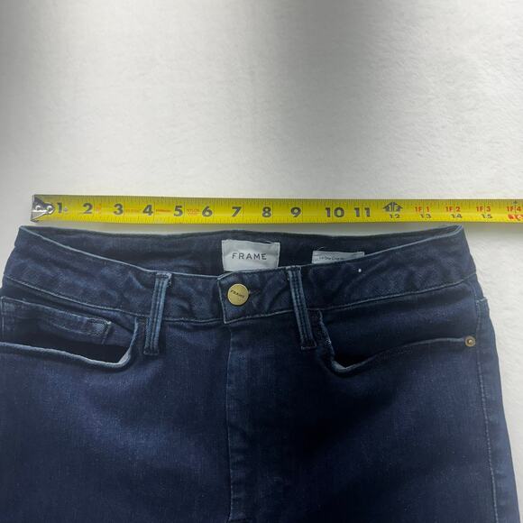 Frame Women's Le One Crop Mini Boot Denim Jeans Size 2 Bootcut Cropped Preppy - Picture 11 of 13